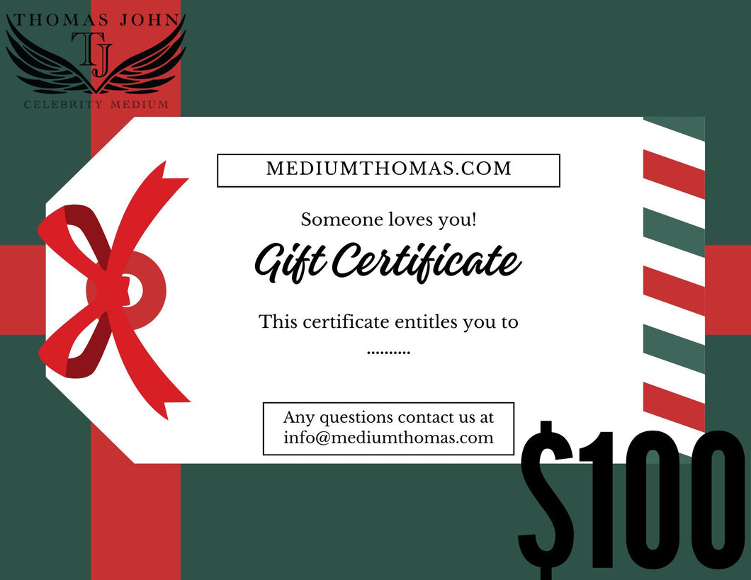 $100 Gift Certificate | Medium Thomas John