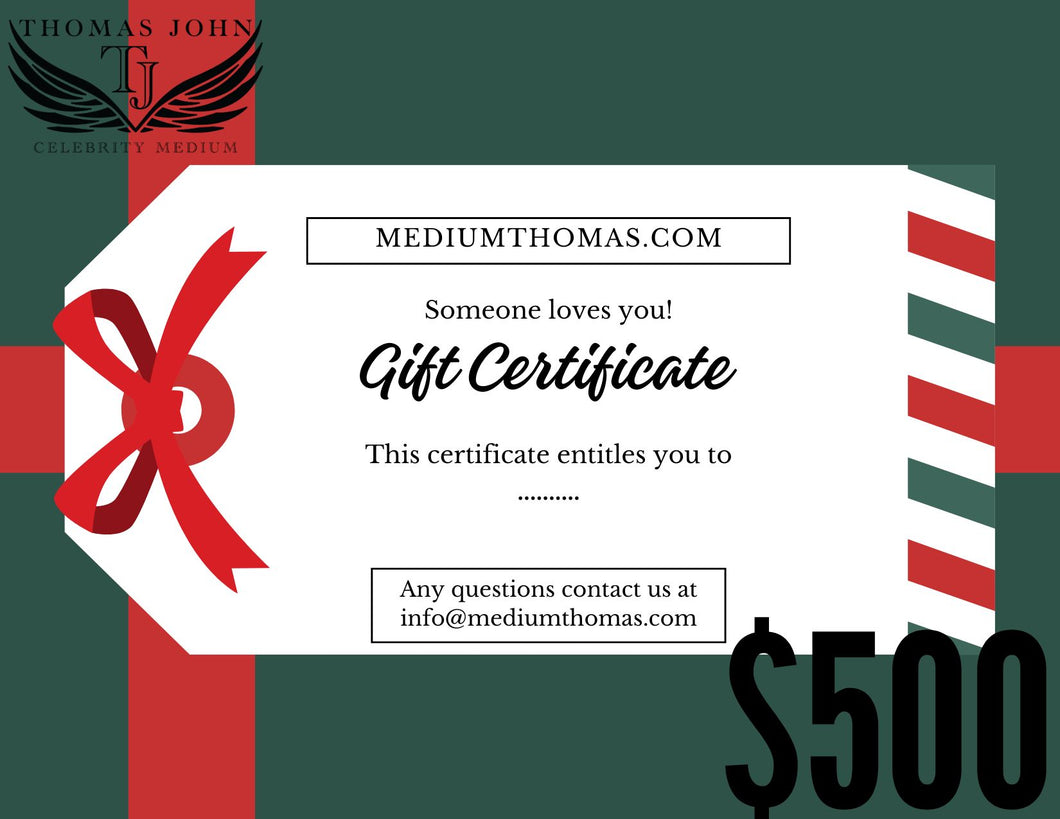 $500 Gift Certificate | Medium Thomas John