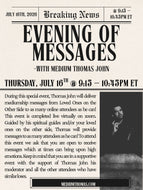 An Evening with Spirit | July 16th, 2026 @ 9:00-10:30pm ET