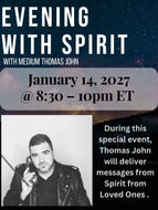 An Evening with Spirit | Evening with Spirit: January 14, 2027⋅8:30 – 10:00pm ET