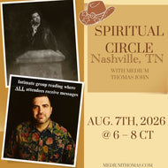 Nashville, TN  |Spiritual Circle |   August 7th, 2026 @ 6:00 – 8:00 CT
