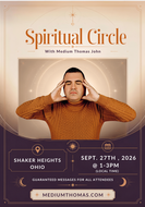 Shaker Heights, OH | Spiritual Circle - Sunday, September 27th , 2026 @ 1:00-3:00pm ET