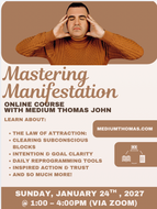 Mastering Manifestation Online Course  | Sunday, January 24, 2027⋅1:00 – 4:00pm ET