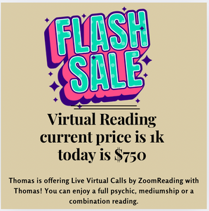 Flash Sale |  Virtual Zoom Reading | Aug 20th @ 3:45pm -4:15pm ET