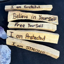 Load image into Gallery viewer, Pre-Order/ Introductory Price/Hand-Burned Palo Santo - Collection #1: The Affirmation Collection - Free Shipping!